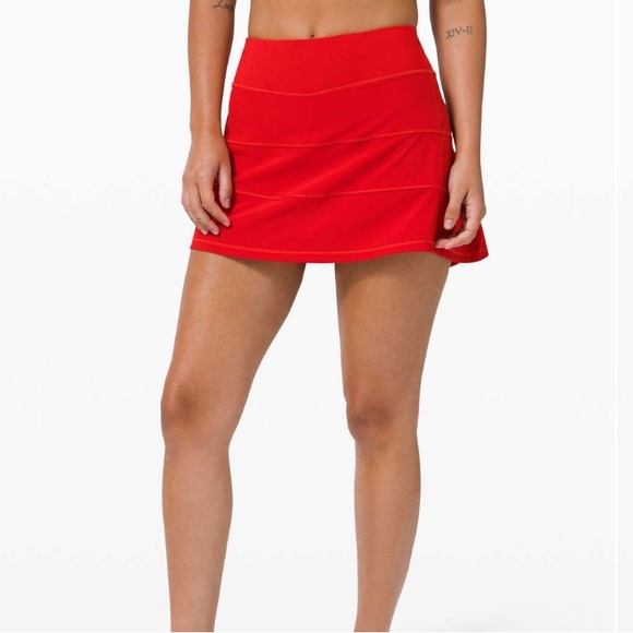 lululemon athletica Dresses & Skirts - LULULEMON Pace Rival Skirt (Tall) 4-way Stretch Dark Red Size 6